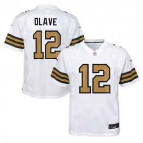 Root for the Saints - Chris Olave White Jersey II Gold #12