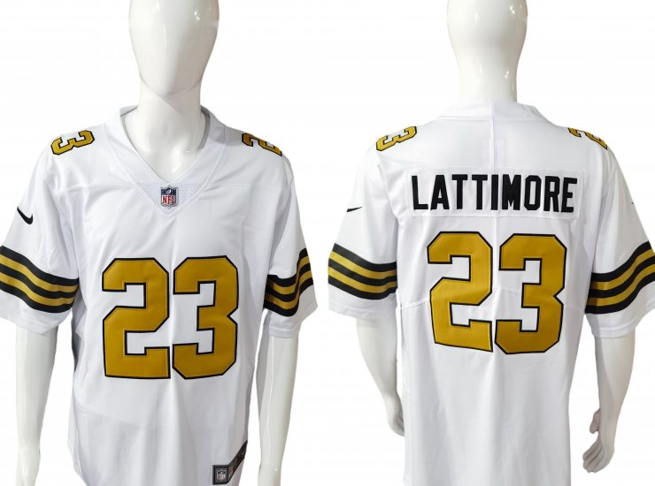 Root for the Saints - LATTIMORE White Jersey II Gold #23