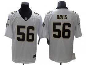 Root for the Saints - DAVIS White Jersey II Black #56