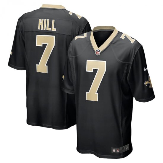Root for the Saints - HILL Black Jersey II Gold #7