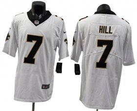 Root for the Saints - HILL White Jersey II Black #7