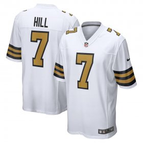 Root for the Saints - HILL White Jersey II Gold #7