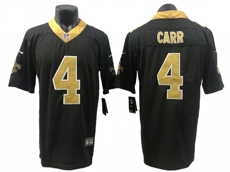 Root for the Saints - CARR Black Jersey II gold #4