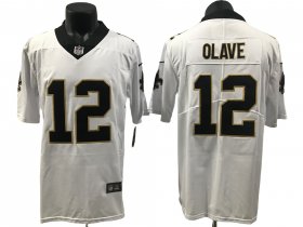 Root for the Saints - OLAVE White Jersey II Black #12