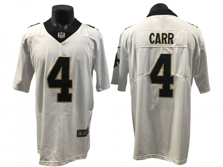 Root for the Saints - CARR White Jersey II Black #4