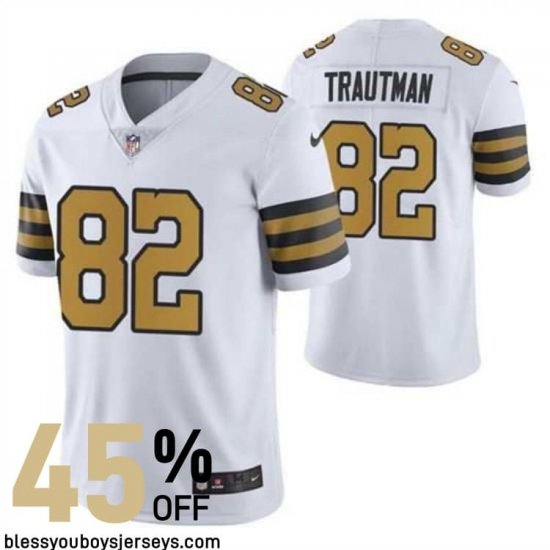 Trautman #82 Black and Gold Game-Worn Jersey - New Orleans Saints Franchise Edition