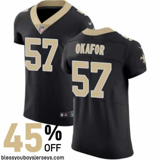 Mesh Breathable New Orleans Saints Who Dat Jersey #57 - Okafor Player Edition