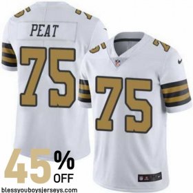Reinforced Stitching New Orleans Saints Finish Strong Jersey #75 - Peat MVP Series