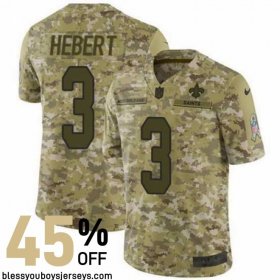 Mesh Breathable New Orleans Saints Finish Strong Jersey #3 - Hebert Legendary Player Collection