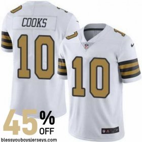Authentic Pro-Fit Cooks #10 Black and Gold Authentic Jersey - New Orleans Saints Gridiron Glory