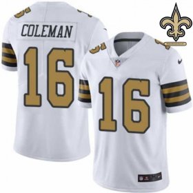 Reinforced Stitching Coleman #16 The Big Easy Replica Jersey - New Orleans Saints Franchise Edition Reinforced Stitching Coleman #16 The Big Easy Replica Jersey - New Orleans Saints Franchise Edition