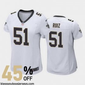 Sublimated Design Ruiz #51 Black and Gold Elite Jersey - New Orleans Saints Club Special