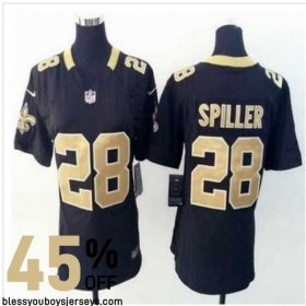 Reinforced Stitching Spiller #28 The Big Easy Elite Jersey - New Orleans Saints Team Official