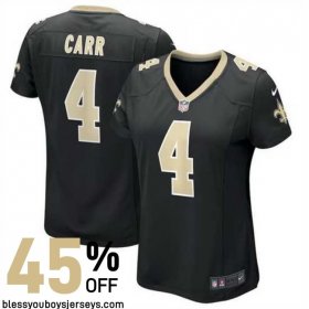 Authentic Pro-Fit Carr #4 Black and Gold Authentic Jersey - New Orleans Saints Franchise Edition