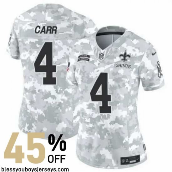 Reinforced Stitching New Orleans Saints Who Dat Jersey #4 - Carr Star Player Version
