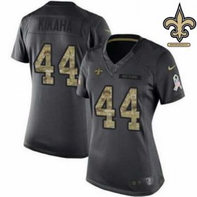 Reinforced Stitching Kikaha #44 Black and Gold Limited Edition Jersey - New Orleans Saints Club Special
