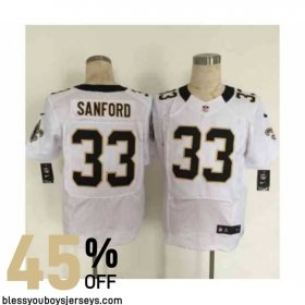 Sanford #33 Black and Gold Authentic Jersey - New Orleans Saints Franchise Edition