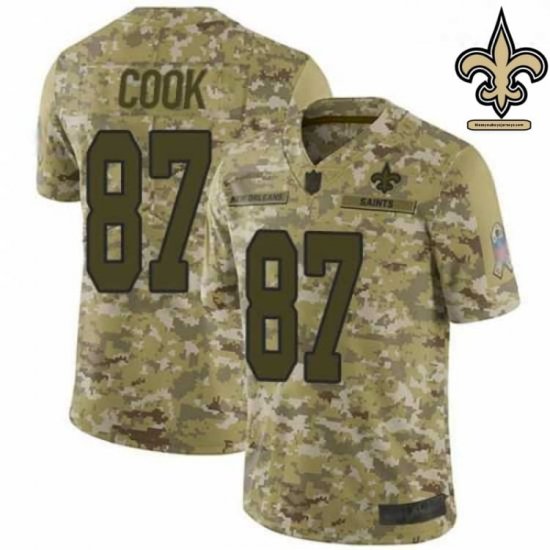 Mesh Breathable New Orleans Saints Finish Strong Jersey #87 - Cook MVP Series
