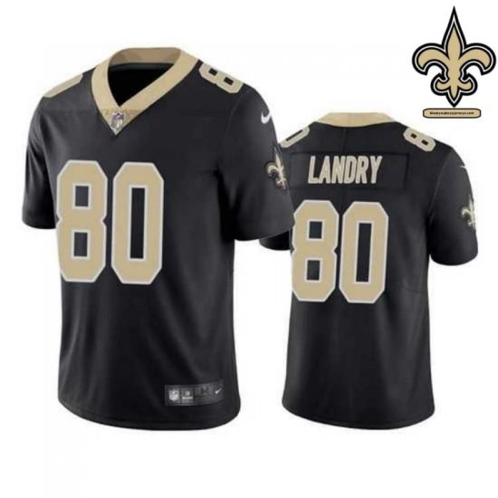 Sublimated Design Landry #80 Black and Gold Collector\'s Jersey - New Orleans Saints Organization Authentic