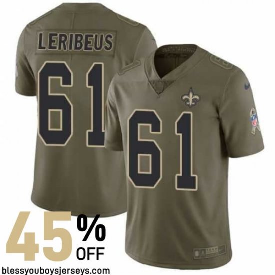 Twill Embroidered New Orleans Saints Finish Strong Jersey #61 - LeRibeus MVP Series