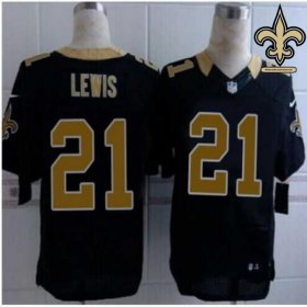 Reinforced Stitching Lewis #21 Black and Gold Signature Series Jersey - New Orleans Saints Club Special Reinforced Stitching Lewis #21 Black and Gold Signature Series Jersey - New Orleans Saints Club Special