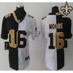 Mesh Breathable Moore #16 Black and Gold Collector's Jersey - New Orleans Saints Gridiron Glory