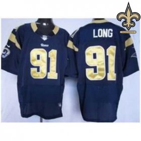 Sublimated Design Long #91 Black and Gold Vapor Untouchable Jersey - New Orleans Saints Team Official