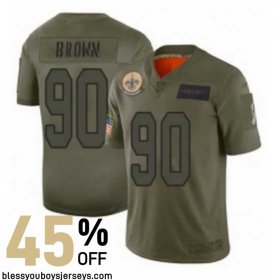 Authentic Pro-Fit New Orleans Saints Finish Strong Jersey #90 - Brown Pro Bowl Edition