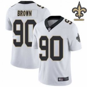 Twill Embroidered Brown #90 Black and Gold Collector's Jersey - New Orleans Saints Club Special