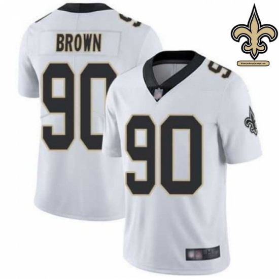 Twill Embroidered Brown #90 Black and Gold Collector\'s Jersey - New Orleans Saints Club Special