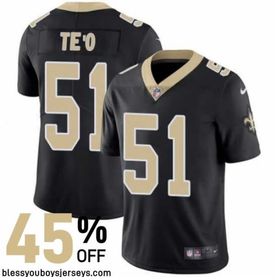 Authentic Pro-Fit New Orleans Saints vs Atlanta Falcons Elite Jersey #51 | 2025