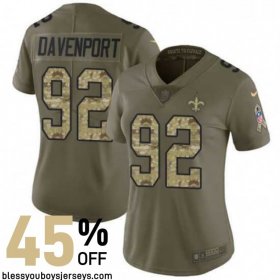 Reinforced Stitching Davenport #92 Pro Bowl Edition - New Orleans Saints Sir Saint Playoff Ready