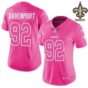 Mesh Breathable New Orleans Saints Finish Strong Jersey #92 - Davenport Pro Bowl Edition