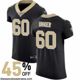 Unger #60 Black and Gold Authentic Jersey - New Orleans Saints Franchise Edition