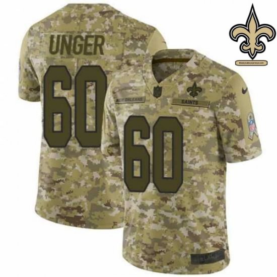 Authentic Pro-Fit Unger #60 Who Dat Nation Signature Series Jersey - New Orleans Saints Team Official