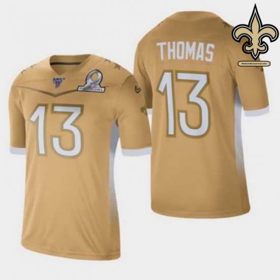 Reinforced Stitching Thomas #13 Black and Gold Game-Worn Jersey - New Orleans Saints Franchise Edition