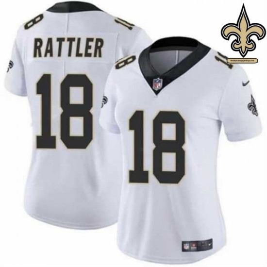 Mesh Breathable New Orleans Saints Finish Strong Jersey #18 - Rattler Player Edition