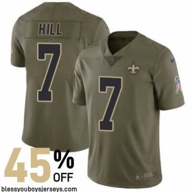 Twill Embroidered Hill #7 Legendary Player Collection - New Orleans Saints Sir Saint Super Bowl Bound