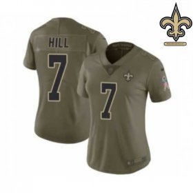Hill #7 Black and Gold Game-Worn Jersey - New Orleans Saints Squad Exclusive