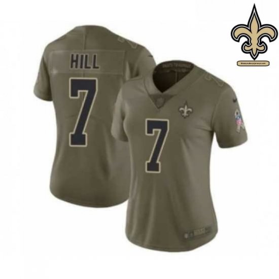 Hill #7 Black and Gold Game-Worn Jersey - New Orleans Saints Squad Exclusive