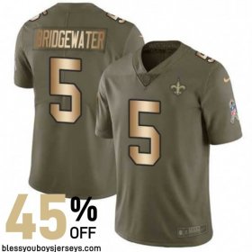 Twill Embroidered New Orleans Saints Who Dat Jersey #5 - Bridgewater Legendary Player Collection Twill Embroidered New Orleans Saints Who Dat Jersey #5 - Bridgewater Legendary Player Collection