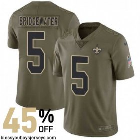 Mesh Breathable Bridgewater #5 Black and Gold Game-Worn Jersey - New Orleans Saints Franchise Edition Mesh Breathable Bridgewater #5 Black and Gold Game-Worn Jersey - New Orleans Saints Franchise Edition