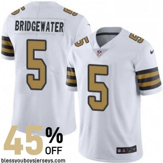 Reinforced Stitching Bridgewater #5 The Big Easy Authentic Jersey - New Orleans Saints Team Official