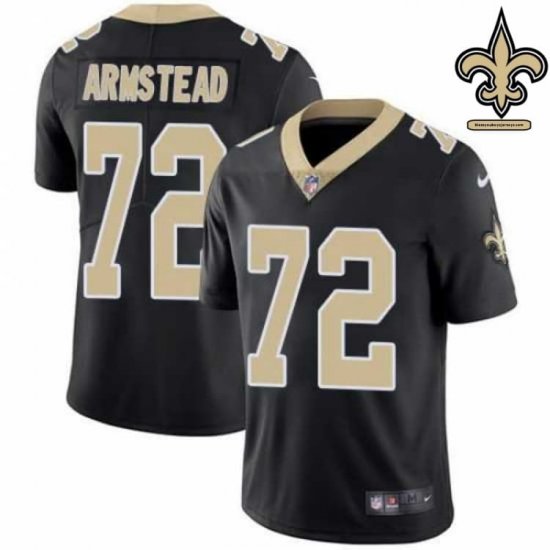 Authentic Pro-Fit Armstead #72 Star Player Version - New Orleans Saints Sir Saint Playoff Ready