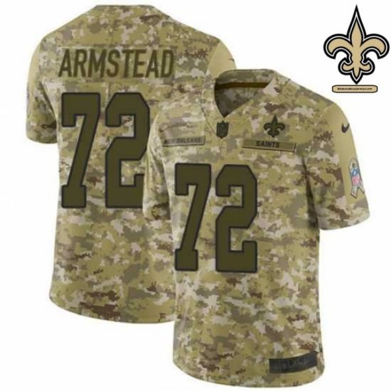 Reinforced Stitching Armstead #72 Who Dat Nation Elite Jersey - New Orleans Saints Organization Authentic