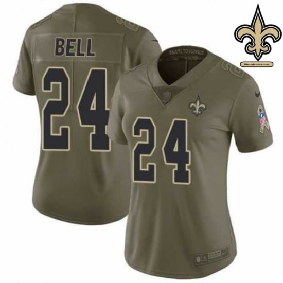 Authentic Pro-Fit Bell #24 Who Dat Nation Game-Worn Jersey - New Orleans Saints Franchise Edition
