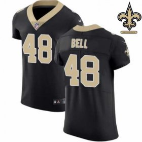 Sublimated Design Bell #48 Black and Gold Vapor Untouchable Jersey - New Orleans Saints Club Special