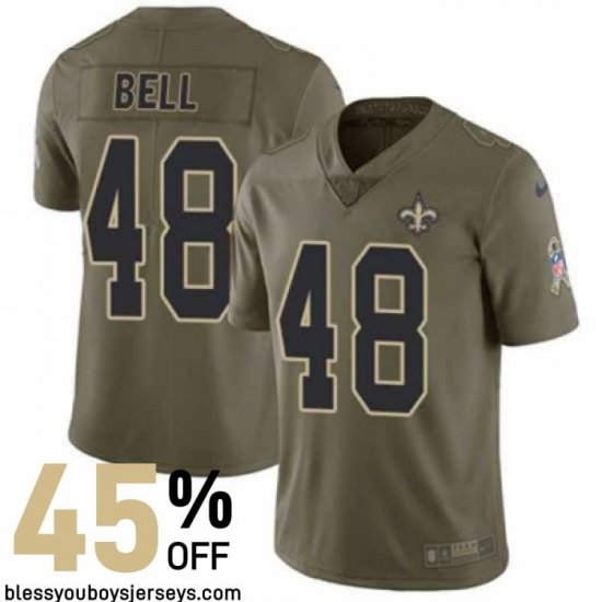 Bell #48 Who Dat Nation Game-Worn Jersey - New Orleans Saints Gridiron Glory