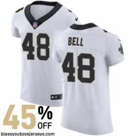 Sublimated Design Bell #48 Black and Gold Vapor Untouchable Jersey - New Orleans Saints Gridiron Glory