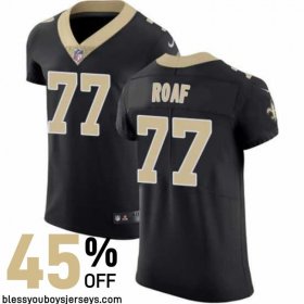 Roaf #77 Black and Gold Elite Jersey - New Orleans Saints Organization Authentic